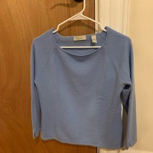 Lord & Taylor Cashmere baby blue sweater. Size L